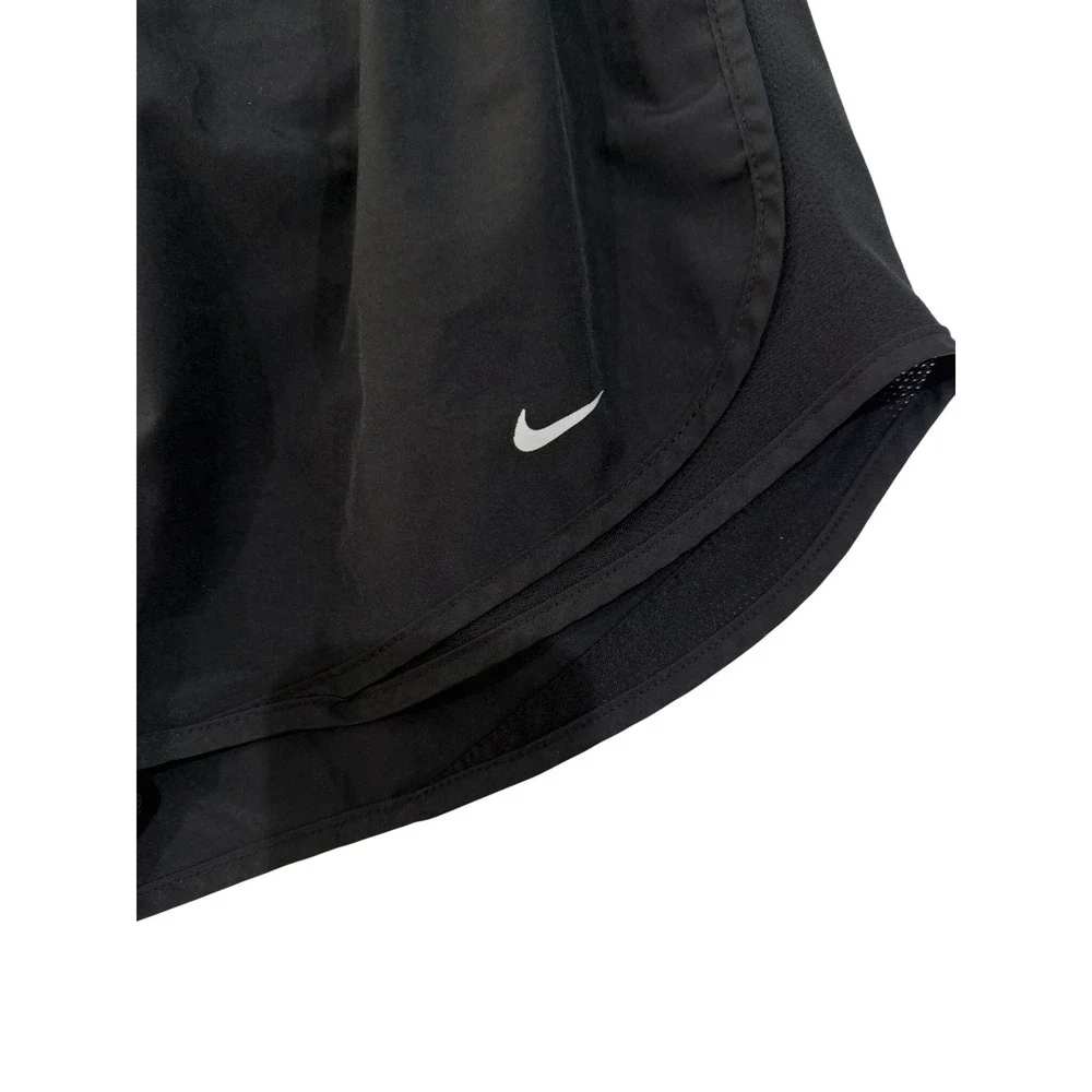 Nike Dri-FIT Tempo Running Shorts Black Mesh Panel Womens Large Athletic Workout